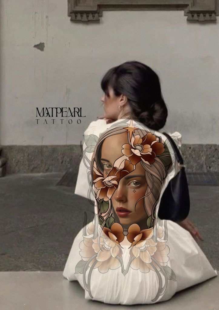 Flash Mat Pearl portrait floral