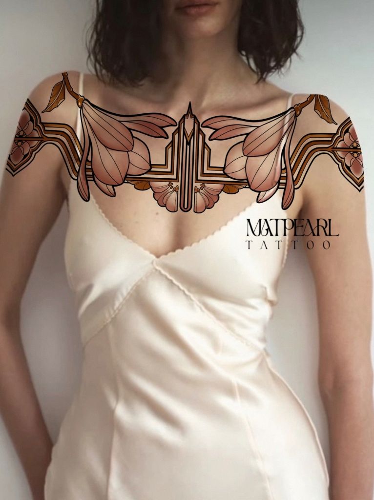 Flash Mat Pearl chest ornemental